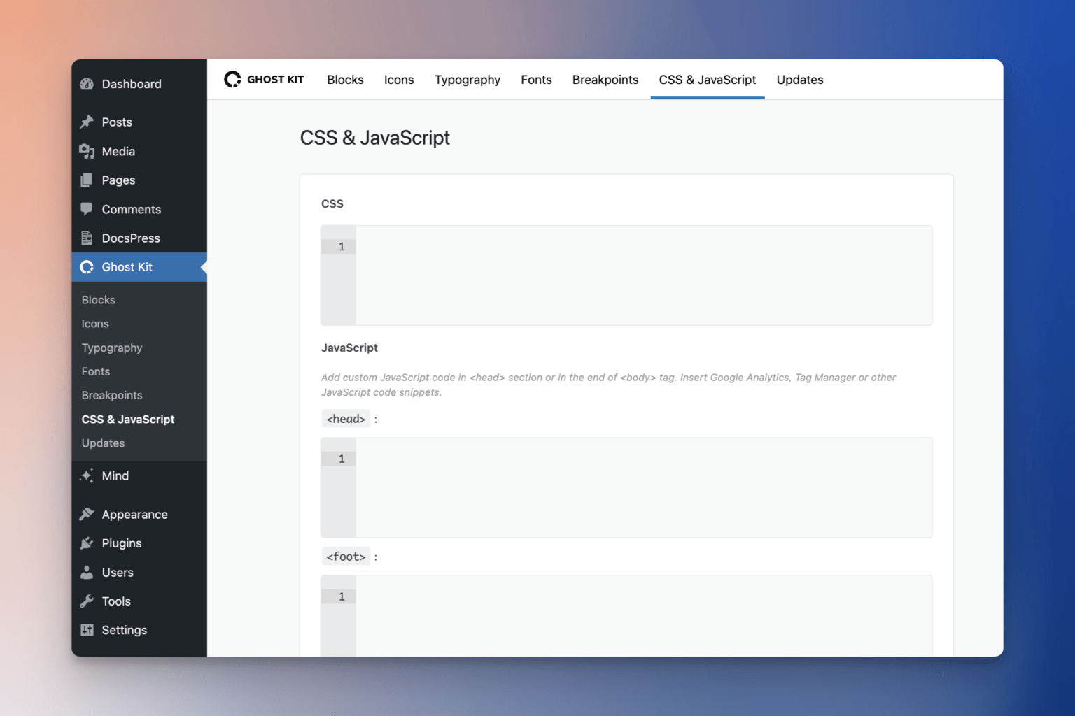 CSS & JavaScript - Ghost Kit